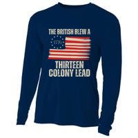 The British Blew A 13 Colony Lead Funny 4th Of July Cooling Performance Long Sleeve Crew