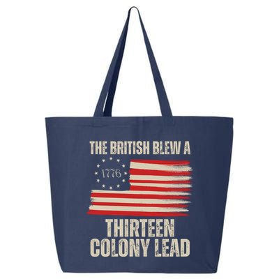 The British Blew A 13 Colony Lead Funny 4th Of July 25L Jumbo Tote