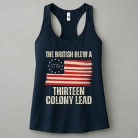 The British Blew A 13 Colony Lead Funny 4th Of July Womens Tank Top