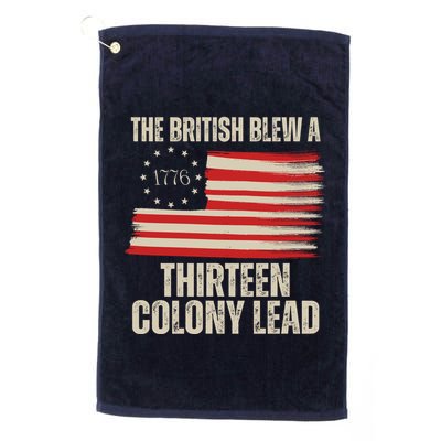 The British Blew A 13 Colony Lead Funny 4th Of July Golf Towel