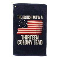 The British Blew A 13 Colony Lead Funny 4th Of July Golf Towel