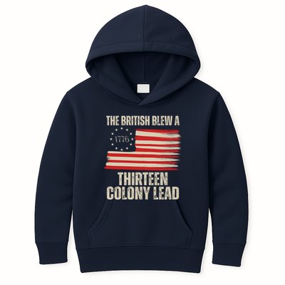 The British Blew A 13 Colony Lead Funny 4th Of July Kids Hoodie
