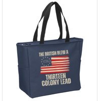 The British Blew A 13 Colony Lead Funny 4th Of July Zip Tote Bag