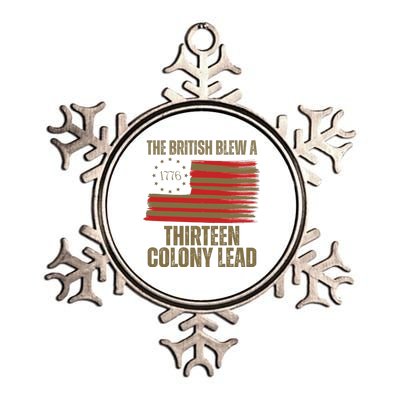 The British Blew A 13 Colony Lead Funny 4th Of July Metallic Star Ornament