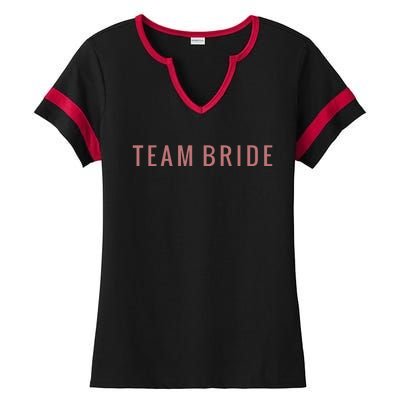 Team Bride Bachelorette Party Ladies Halftime Notch Neck Tee