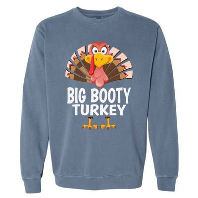 Thanksgiving Big Booty Turkey Matching Pajama Garment-Dyed Sweatshirt