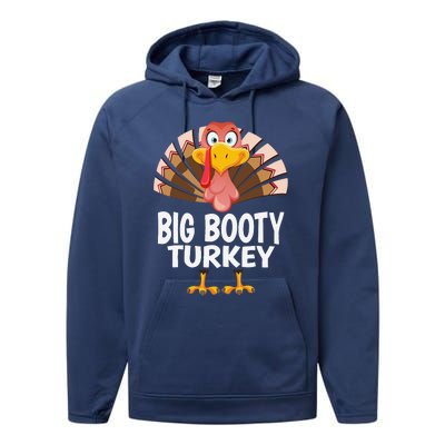 Thanksgiving Big Booty Turkey Matching Pajama Performance Fleece Hoodie