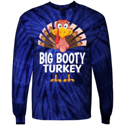 Thanksgiving Big Booty Turkey Matching Pajama Tie-Dye Long Sleeve Shirt