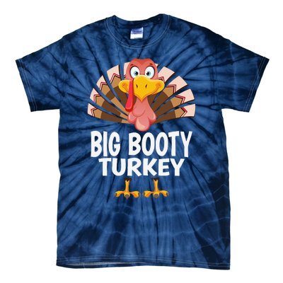 Thanksgiving Big Booty Turkey Matching Pajama Tie-Dye T-Shirt