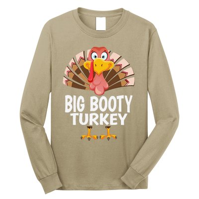 Thanksgiving Big Booty Turkey Matching Pajama Long Sleeve Shirt