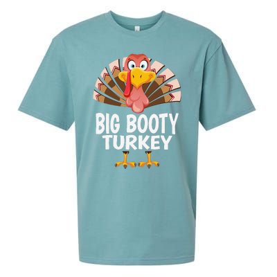 Thanksgiving Big Booty Turkey Matching Pajama Sueded Cloud Jersey T-Shirt