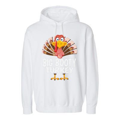 Thanksgiving Big Booty Turkey Matching Pajama Garment-Dyed Fleece Hoodie