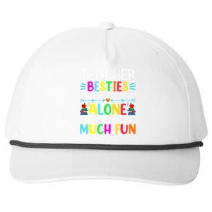 Teacher Besties Because Going Crazy Alone Is Not Fun Snapback Five-Panel Rope Hat