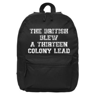 The British Blew A Thirn Colony Lead Funny Us History 16 in Basic Backpack