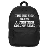 The British Blew A Thirn Colony Lead Funny Us History 16 in Basic Backpack