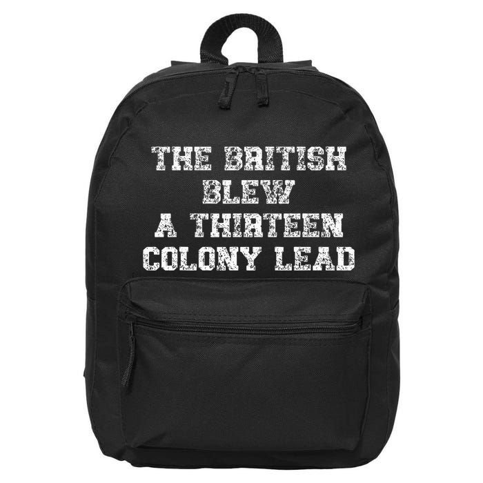 The British Blew A Thirn Colony Lead Funny Us History 16 in Basic Backpack