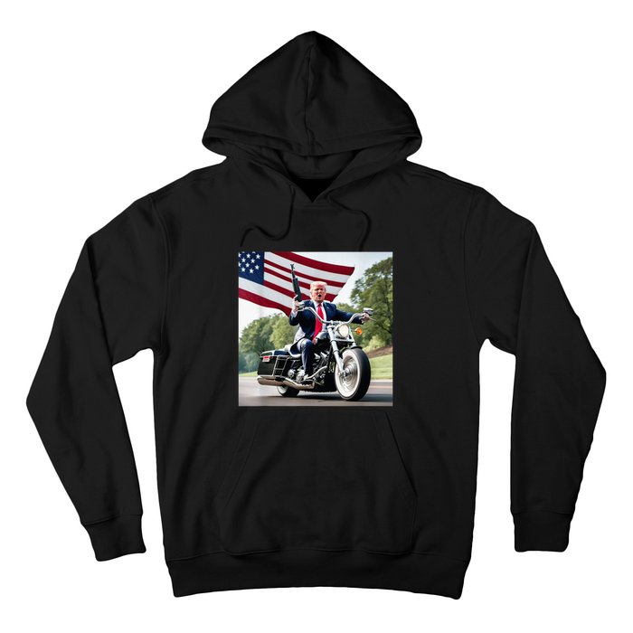 Trump Biker Badass Hoodie