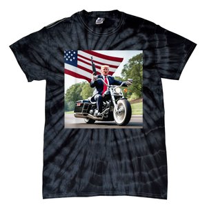 Trump Biker Badass Tie-Dye T-Shirt