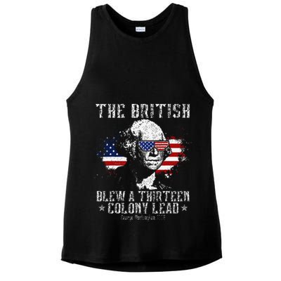 The British Blew A Thirteen Colony Lead 13 1776 4th Of July Ladies PosiCharge Tri-Blend Wicking Tank