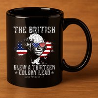 The British Blew A Thirteen Colony Lead 13 1776 4th Of July 11oz C Handle Ceramic Mug