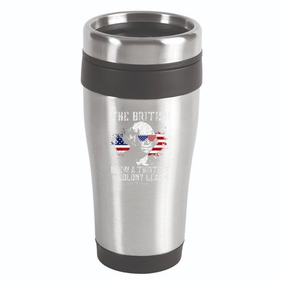 The British Blew A Thirteen Colony Lead 13 1776 4th Of July 16oz Travel Tumbler
