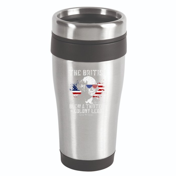 The British Blew A Thirteen Colony Lead 13 1776 4th Of July 16oz Travel Tumbler