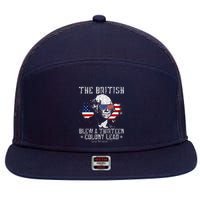 The British Blew A Thirteen Colony Lead 13 1776 4th Of July 7 Panel Mesh Trucker Snapback Hat