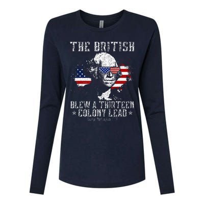 The British Blew A Thirteen Colony Lead 13 1776 4th Of July Womens Cotton Relaxed Long Sleeve T-Shirt