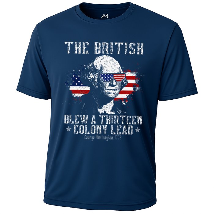 The British Blew A Thirteen Colony Lead 13 1776 4th Of July Cooling Performance Crew T-Shirt