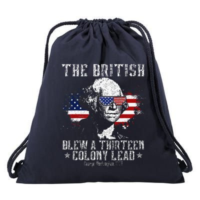 The British Blew A Thirteen Colony Lead 13 1776 4th Of July Drawstring Bag