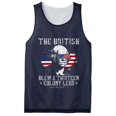 The British Blew A Thirteen Colony Lead 13 1776 4th Of July Mesh Reversible Basketball Jersey Tank