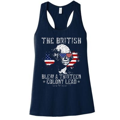 The British Blew A Thirteen Colony Lead 13 1776 4th Of July Women's Racerback Tank