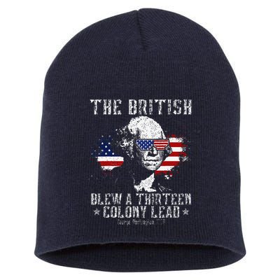 The British Blew A Thirteen Colony Lead 13 1776 4th Of July Short Acrylic Beanie
