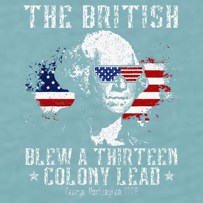 The British Blew A Thirteen Colony Lead 13 1776 4th Of July Sueded Cloud Jersey T-Shirt