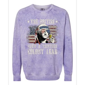 The British Blew A 13 Colony Lead 4th Of July Us Flag Colorblast Crewneck Sweatshirt