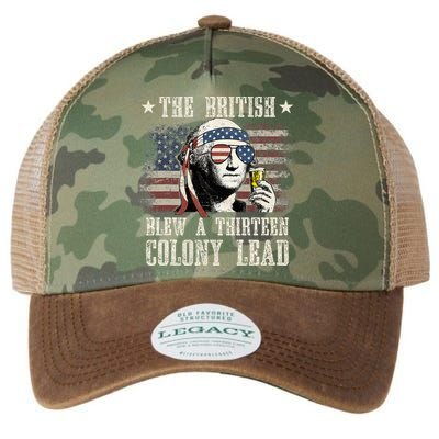 The British Blew A 13 Colony Lead 4th Of July Us Flag Legacy Tie Dye Trucker Hat