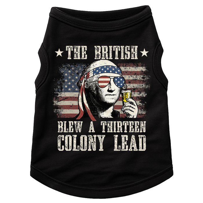 The British Blew A 13 Colony Lead 4th Of July Us Flag Doggie Tank