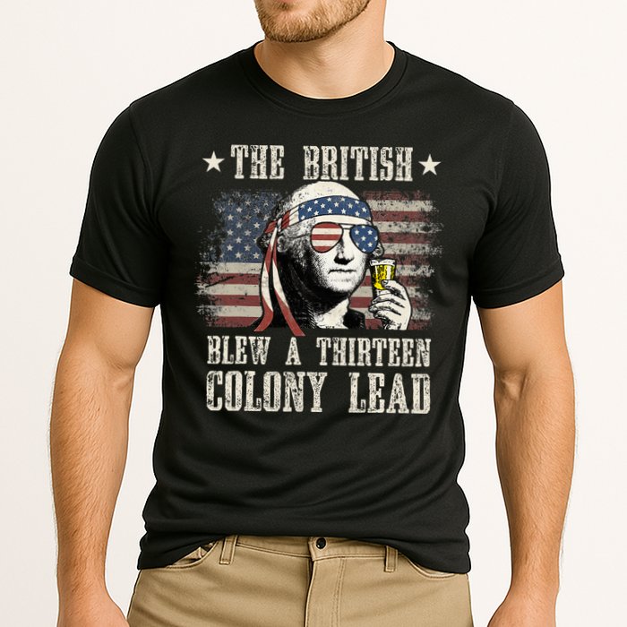 The British Blew A 13 Colony Lead 4th Of July Us Flag Performance Shirt