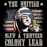 The British Blew A 13 Colony Lead 4th Of July Us Flag Performance Shirt
