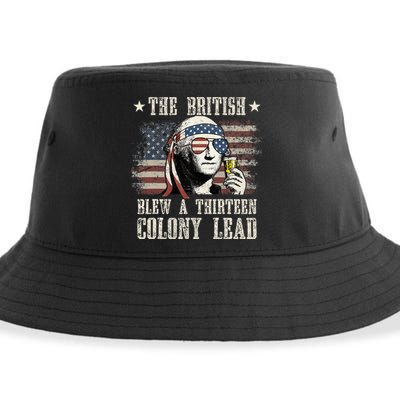 The British Blew A 13 Colony Lead 4th Of July Us Flag Sustainable Bucket Hat