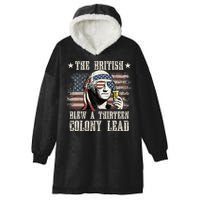 The British Blew A 13 Colony Lead 4th Of July Us Flag Hooded Wearable Blanket
