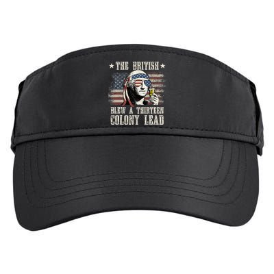 The British Blew A 13 Colony Lead 4th Of July Us Flag Adult Drive Performance Visor