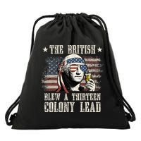 The British Blew A 13 Colony Lead 4th Of July Us Flag Drawstring Bag