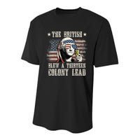 The British Blew A 13 Colony Lead 4th Of July Us Flag Youth Performance Sprint T-Shirt