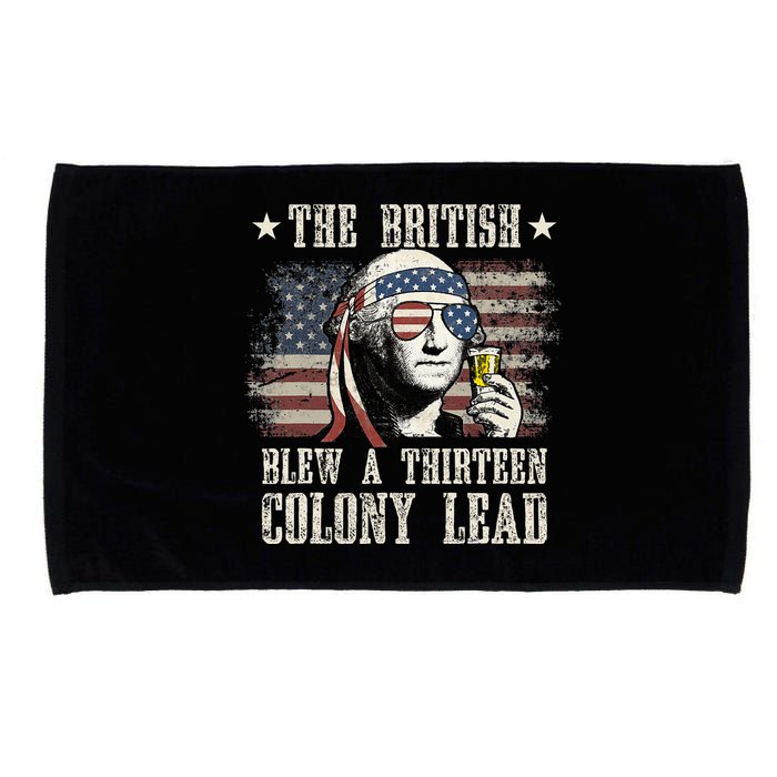 The British Blew A 13 Colony Lead 4th Of July Us Flag Microfiber Hand Towel