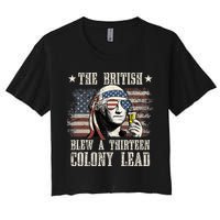 The British Blew A 13 Colony Lead 4th Of July Us Flag Crop Top