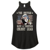 The British Blew A 13 Colony Lead 4th Of July Us Flag Women's Perfect Tri Rocker Tank
