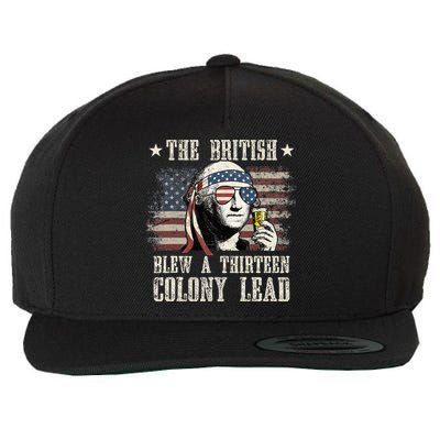 The British Blew A 13 Colony Lead 4th Of July Us Flag Wool Snapback Cap