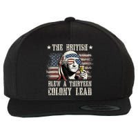 The British Blew A 13 Colony Lead 4th Of July Us Flag Wool Snapback Cap