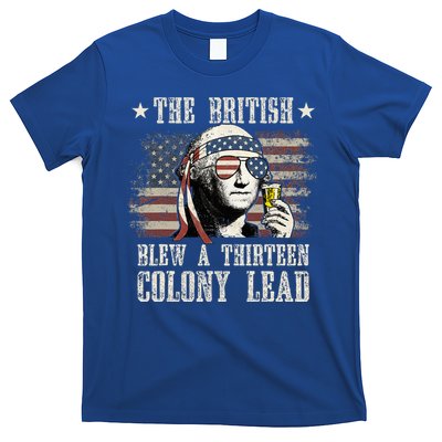 The British Blew A 13 Colony Lead 4th Of July Us Flag T-Shirt